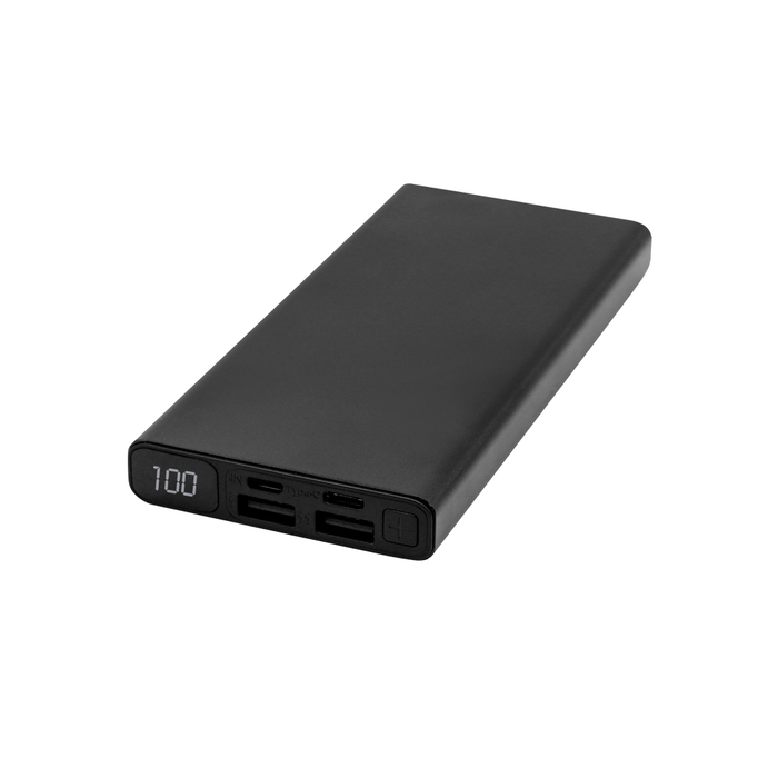 Внешний аккумулятор Höginn в металлическом корпусе, 10000mAh, черный для нанесения логотипа