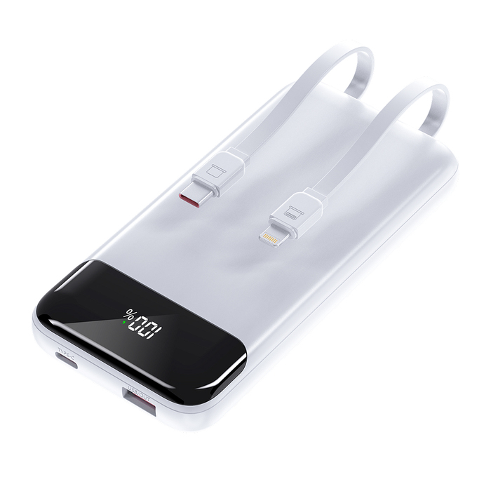 Внешний аккумулятор Nero с быстрой зарядкой (до 22,5W), 10000 mAh, белый для нанесения логотипа