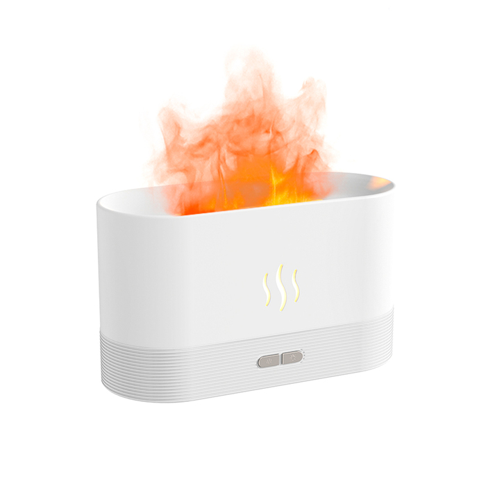 Светодиодный USB увлажнитель-ароматизатор Flame, белый для нанесения логотипа