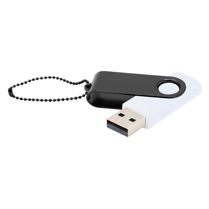 Флешка Designer To Go 2.0 USB 16Gb, белый/черный для нанесения логотипа