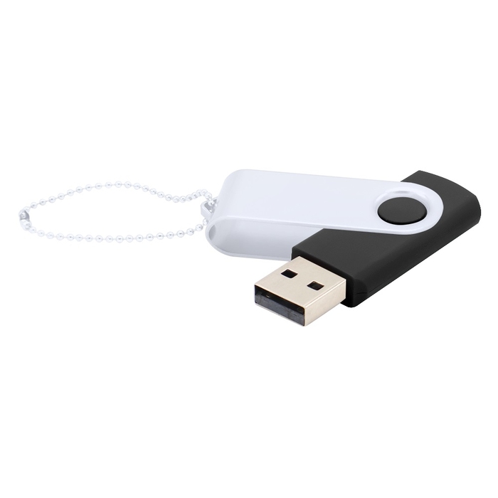 Флешка Designer To Go 2.0 USB 16Gb, черный/белый для нанесения логотипа