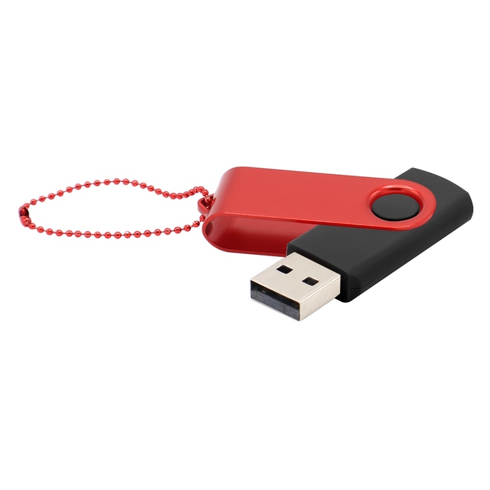 Флешка Designer To Go 2.0 USB 16Gb, черный/красный для нанесения логотипа