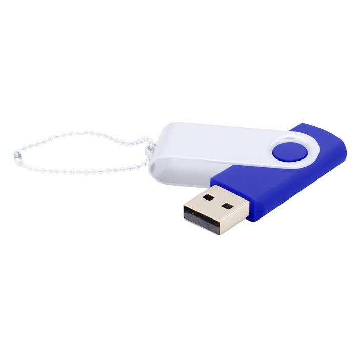 Флешка Designer To Go 2.0 USB 16Gb, синий/белый для нанесения логотипа