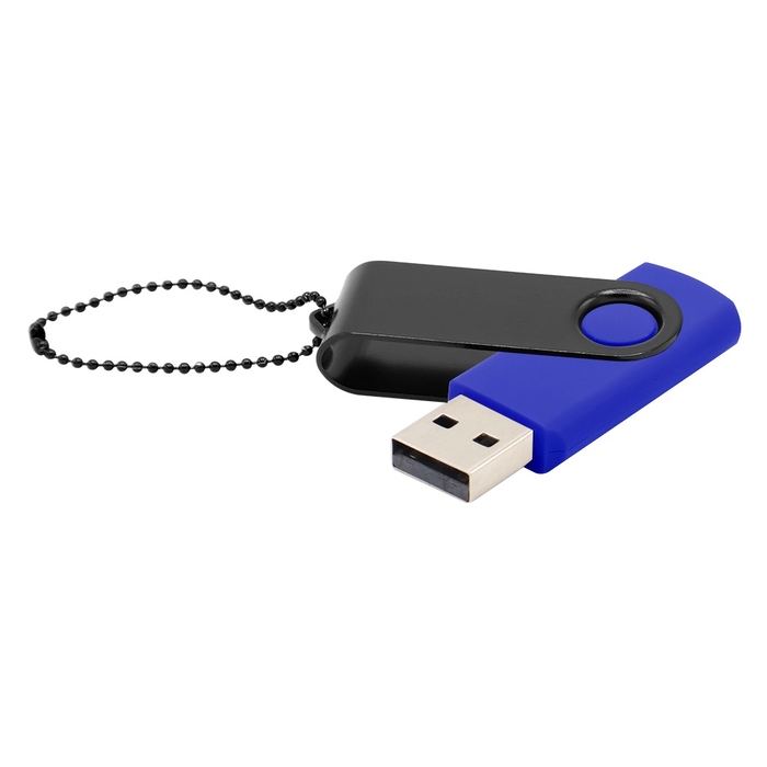 Флешка Designer To Go 2.0 USB 16Gb, синий/черный для нанесения логотипа