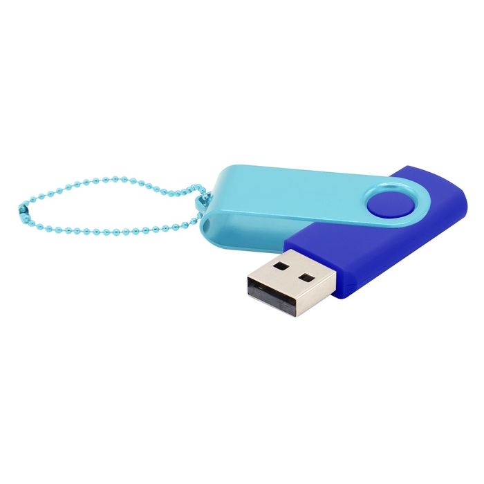 Флешка Designer To Go 2.0 USB 16Gb, синий/бирюзовый для нанесения логотипа
