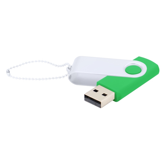 Флешка Designer To Go 2.0 USB 16Gb, зеленый/белый для нанесения логотипа