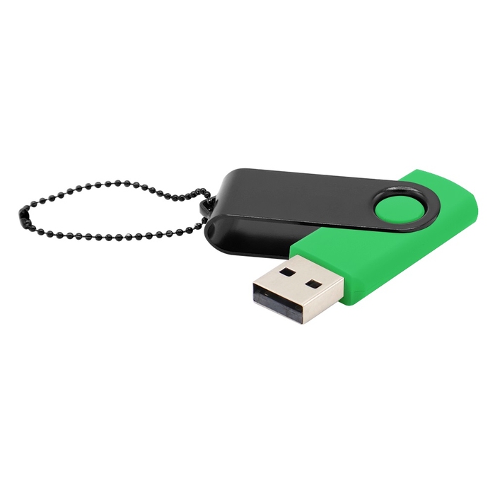 Флешка Designer To Go 2.0 USB 16Gb, зеленый/черный для нанесения логотипа