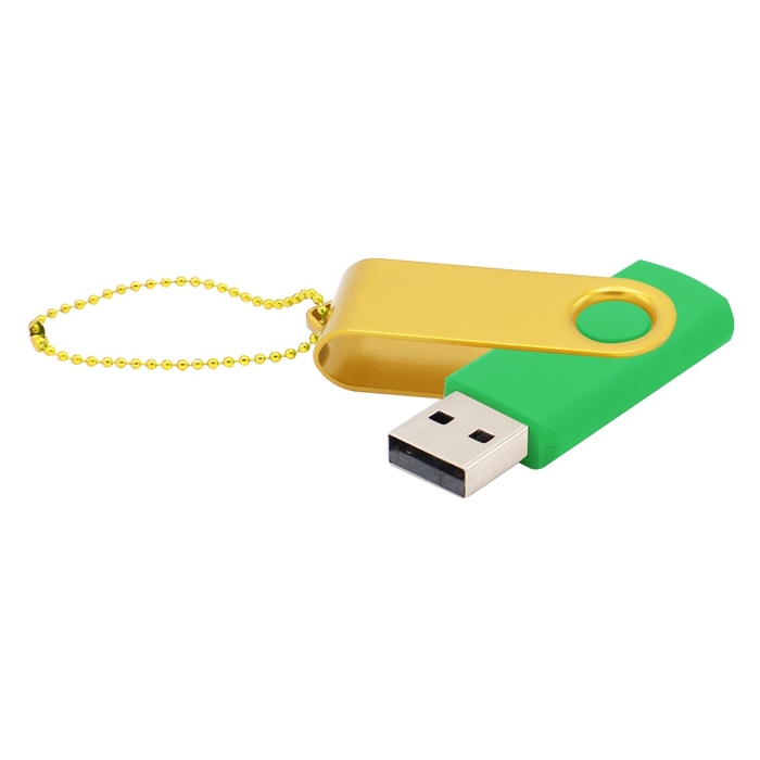Флешка Designer To Go 2.0 USB 16Gb, зеленый/желтый для нанесения логотипа