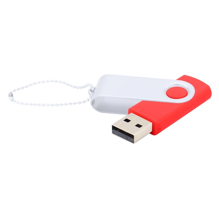 Флешка Designer To Go 2.0 USB 16Gb, красный/белый для нанесения логотипа
