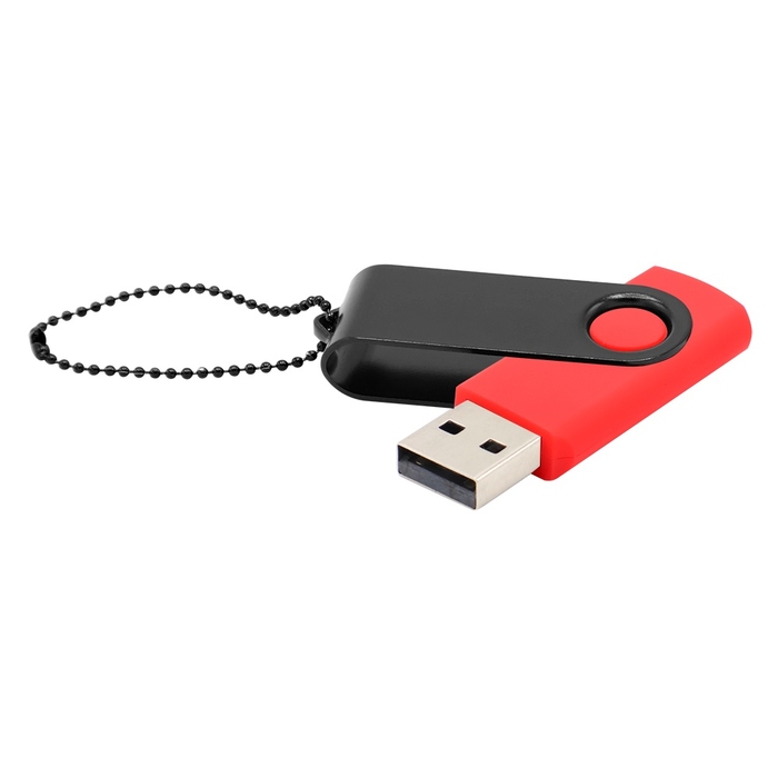 Флешка Designer To Go 2.0 USB 16Gb, красный/черный для нанесения логотипа