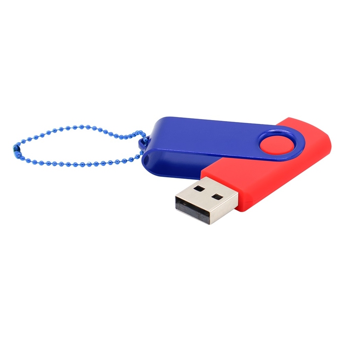 Флешка Designer To Go 2.0 USB 16Gb, красный/синий для нанесения логотипа