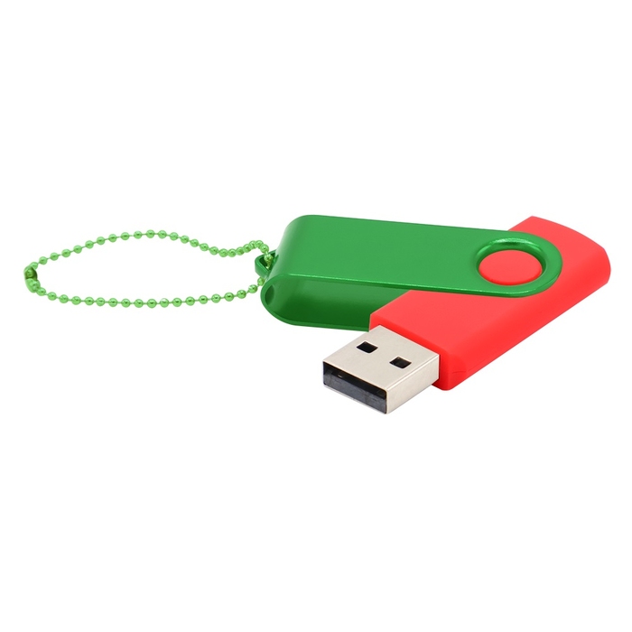Флешка Designer To Go 2.0 USB 16Gb, красный/зеленый для нанесения логотипа