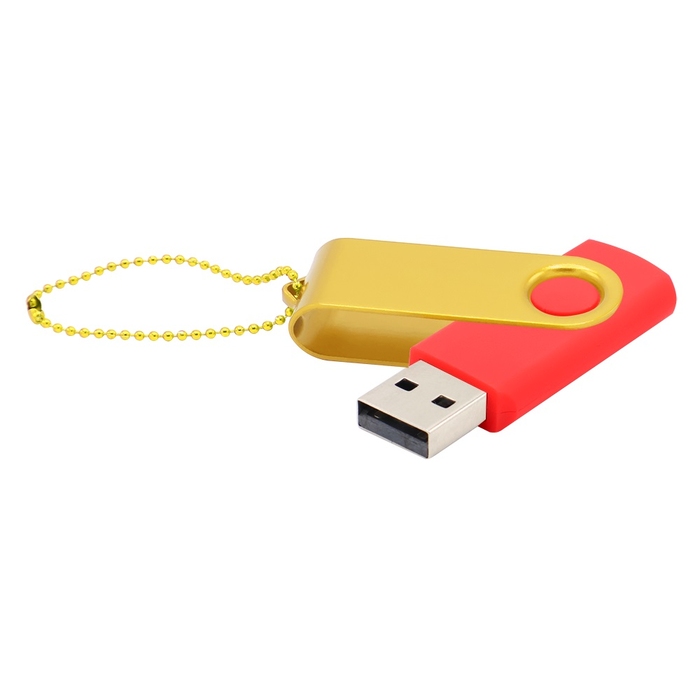 Флешка Designer To Go 2.0 USB 16Gb, красный/желтый для нанесения логотипа