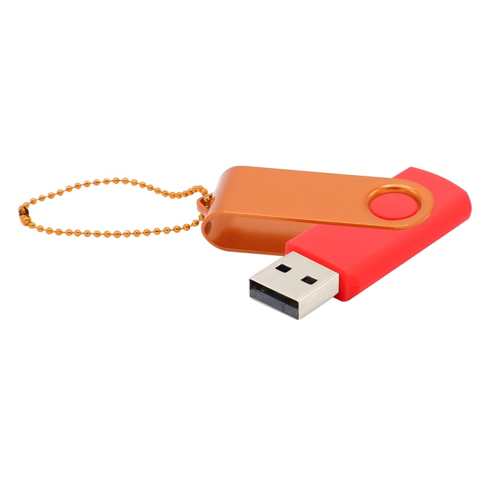 Флешка Designer To Go 2.0 USB 16Gb, красный/оранжевый для нанесения логотипа
