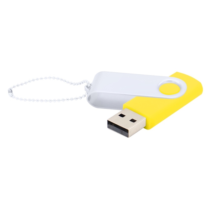 Флешка Designer To Go 2.0 USB 16Gb, желтый/белый для нанесения логотипа