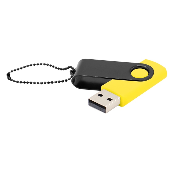 Флешка Designer To Go 2.0 USB 16Gb, желтый/черный для нанесения логотипа
