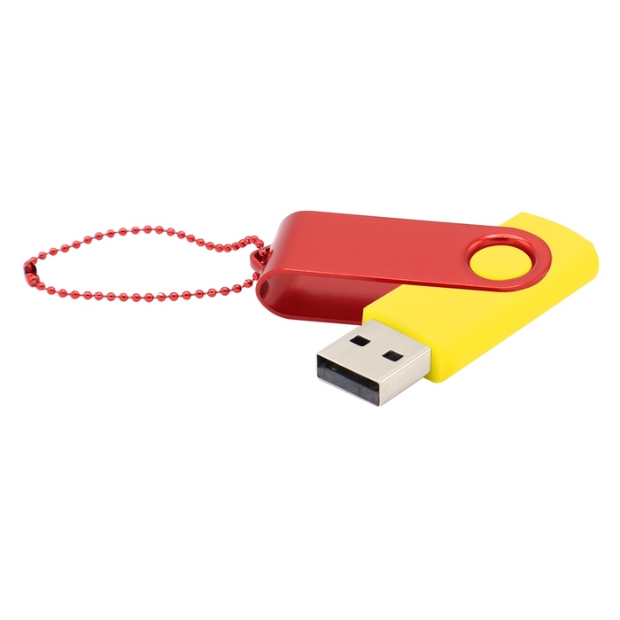 Флешка Designer To Go 2.0 USB 16Gb, желтый/красный для нанесения логотипа