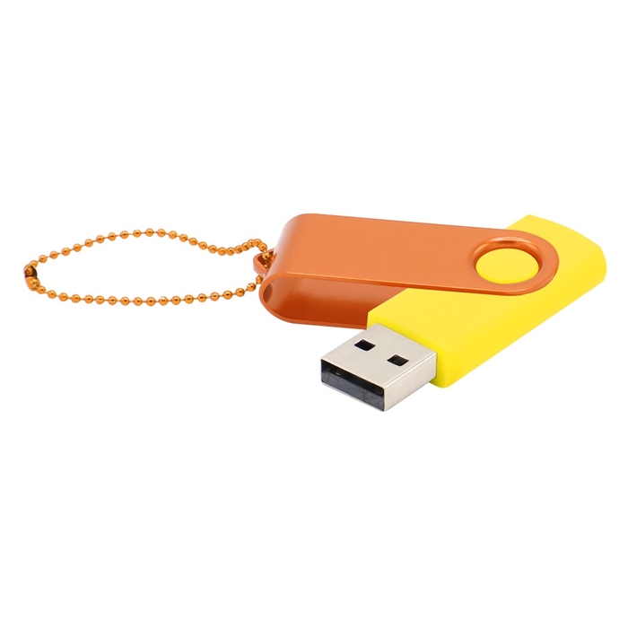 Флешка Designer To Go 2.0 USB 16Gb, желтый/оранжевый для нанесения логотипа