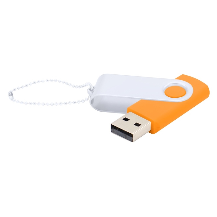 Флешка Designer To Go 2.0 USB 16Gb, оранжевый/белый для нанесения логотипа