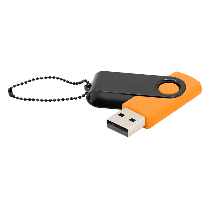 Флешка Designer To Go 2.0 USB 16Gb, оранжевый/черный для нанесения логотипа