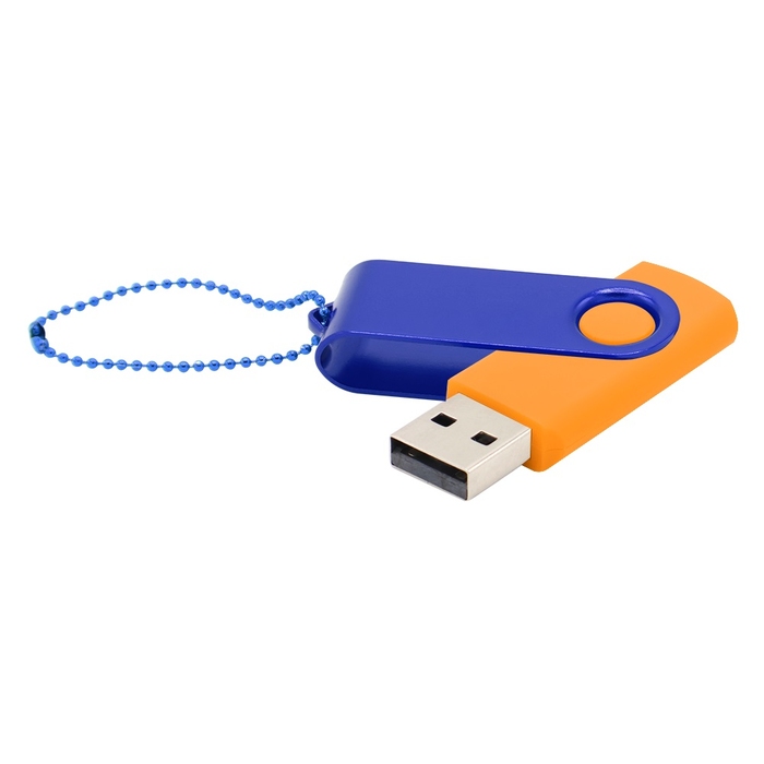 Флешка Designer To Go 2.0 USB 16Gb, оранжевый/синий для нанесения логотипа