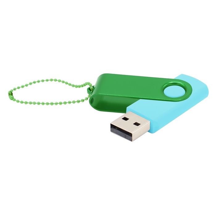 Флешка Designer To Go 2.0 USB 16Gb, бирюзовый/зеленый для нанесения логотипа