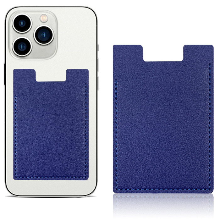 Держатель карт на телефоне SlimPocket, синий для нанесения логотипа