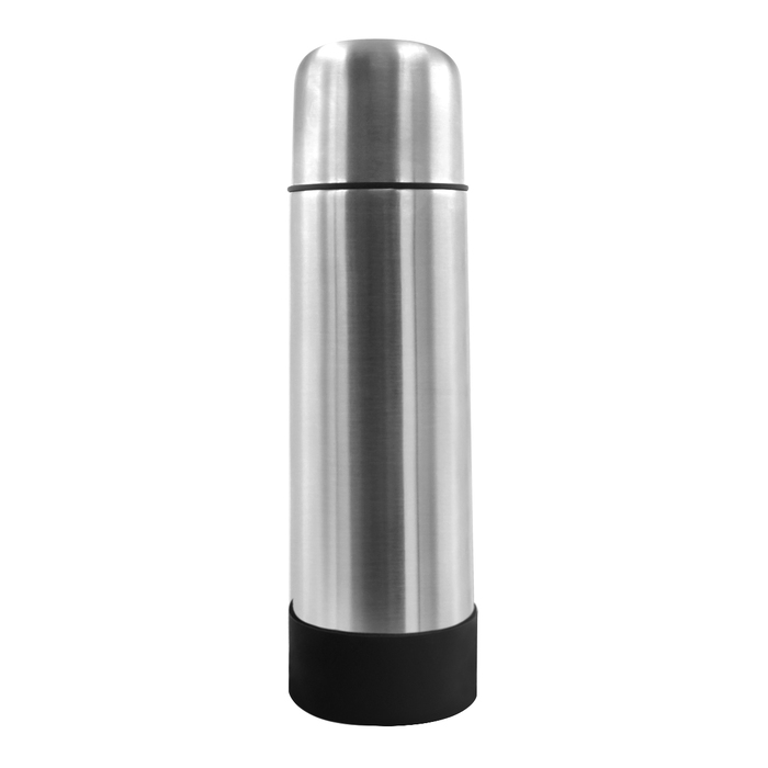 Термос Picnic Silver To Go, серебристый/чёрный для нанесения логотипа