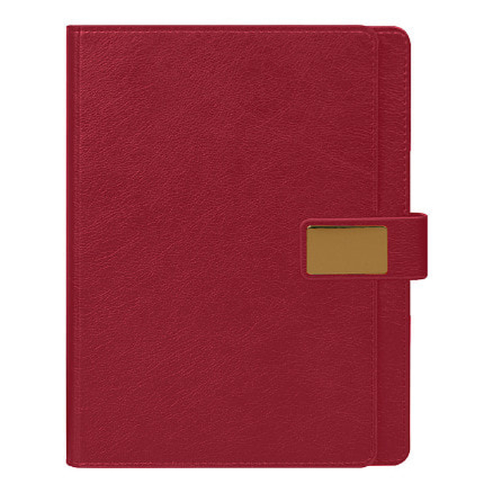 Ежедневник в суперобложке Alfa Mocco Business Edition B5, полутвердый, бордовый с золотом для нанесения логотипа