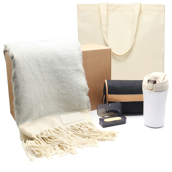 Подарочный набор BEIGE STYLE SET, бежевый для нанесения логотипа