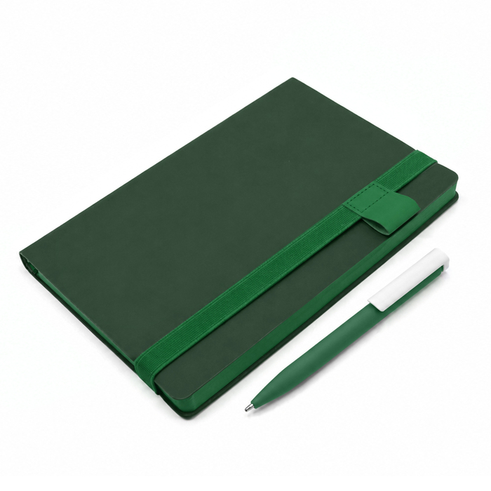 Подарочный набор Flow & Write, зелёный для нанесения логотипа