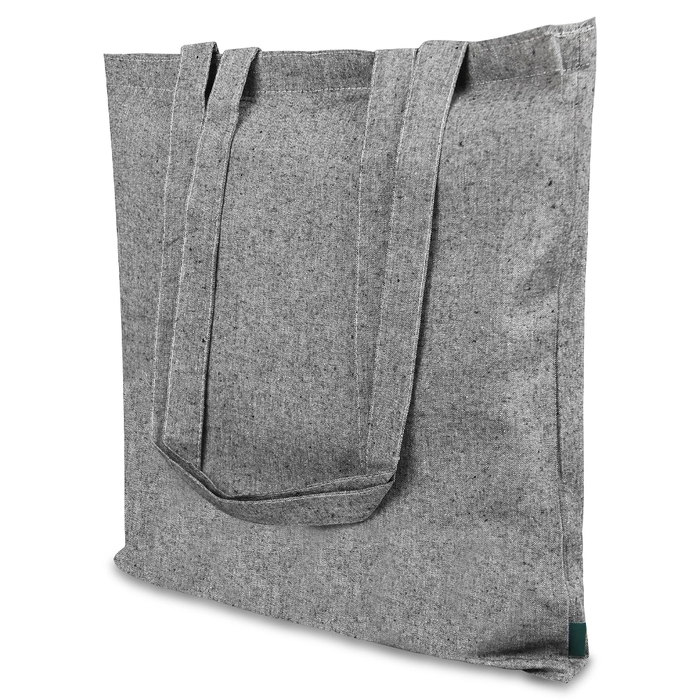 Сумка для покупок Caravan Recycled Melange 140 г/м², серая для нанесения логотипа