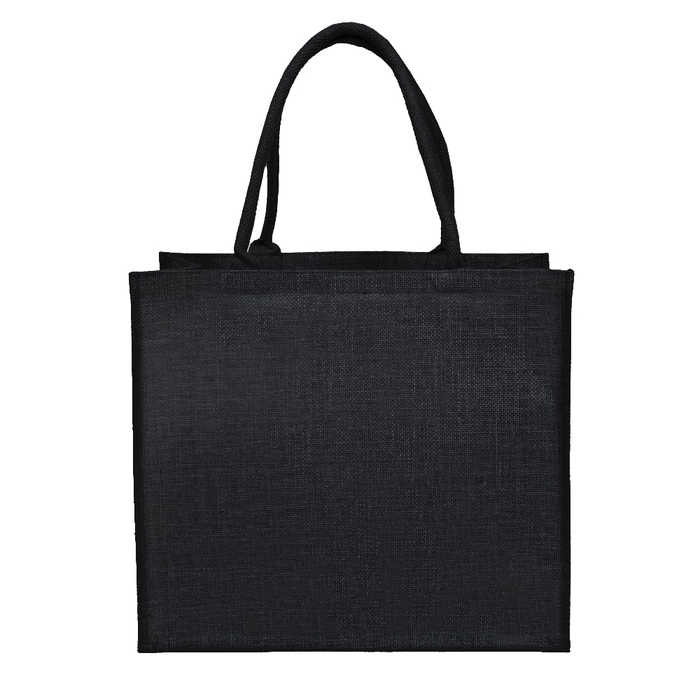 Сумка из джута Caravan Jute, чёрная для нанесения логотипа