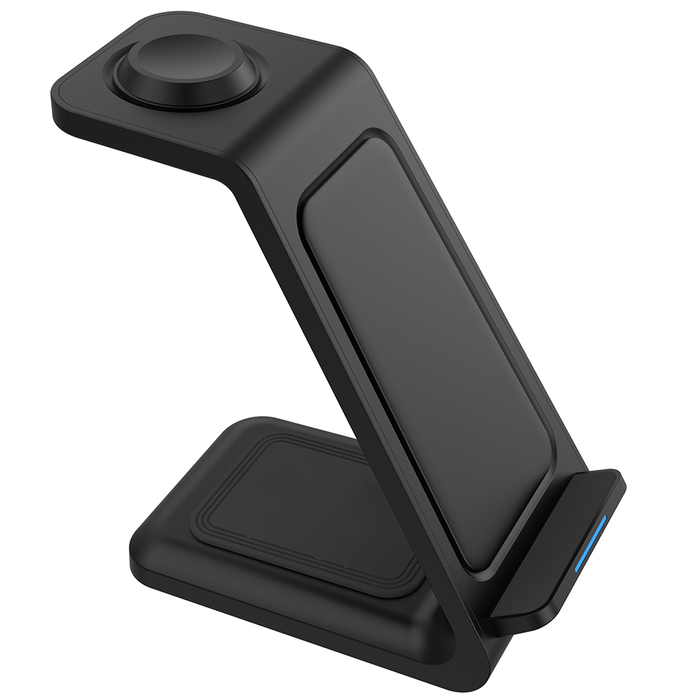 Беспроводное мультизарядное устройство Standy 15W, черный для нанесения логотипа