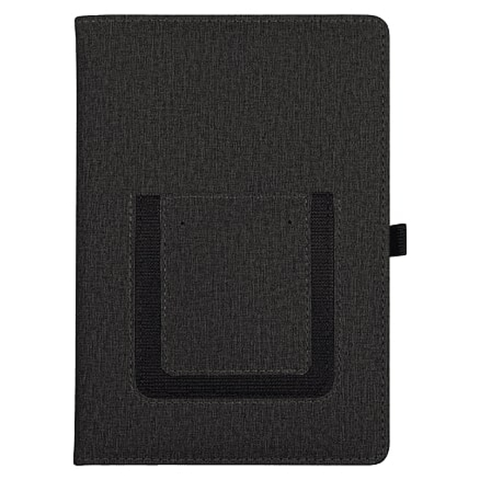 Ежедневник Smart Wallet Cambric A5, черный, недатированный, в твердой обложке с поролоном для нанесения логотипа