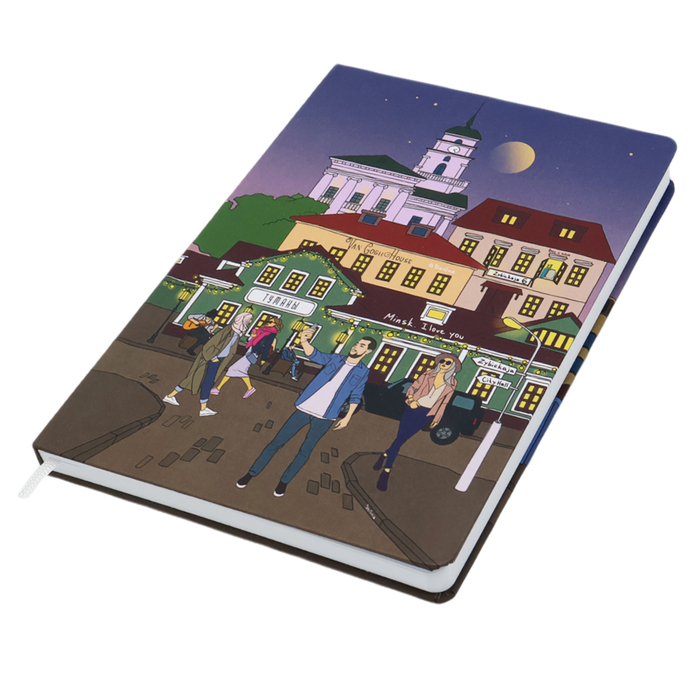 Записная книжка A5 Dziuna Зыбицкая в линейку 15,5 x 21 см для нанесения логотипа