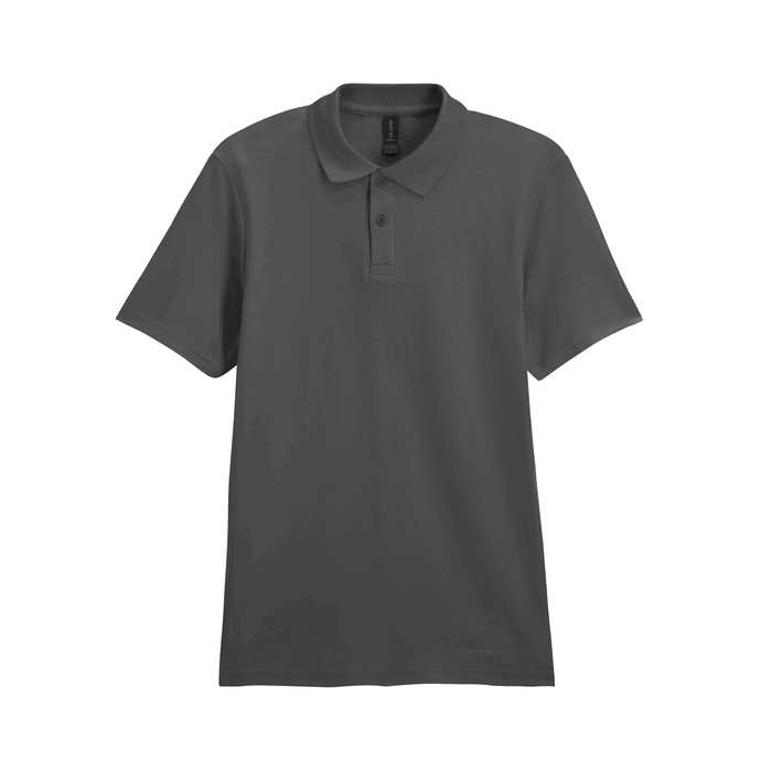 Футболка поло SOFTSTYLE ADULT DOUBLE PIQUE, ГРАФИТОВЫЙ L для нанесения логотипа