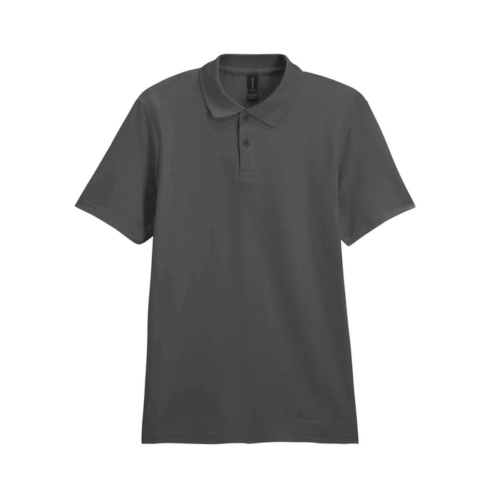 Футболка поло SOFTSTYLE ADULT DOUBLE PIQUE, ГРАФИТОВЫЙ S для нанесения логотипа
