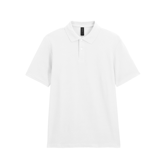 Футболка поло SOFTSTYLE ADULT DOUBLE PIQUE, БЕЛЫЙ XL для нанесения логотипа