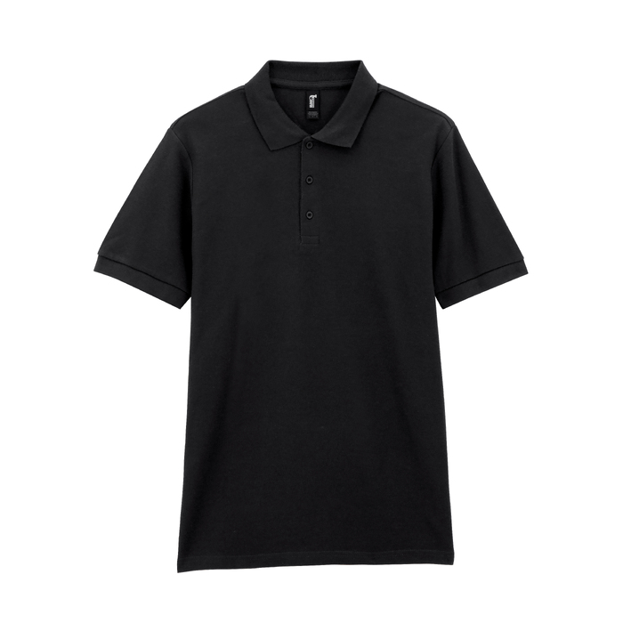 Футболка поло PREMIUM COTTON ADULT DOUBLE PIQUE, ЧЕРНЫЙ L для нанесения логотипа