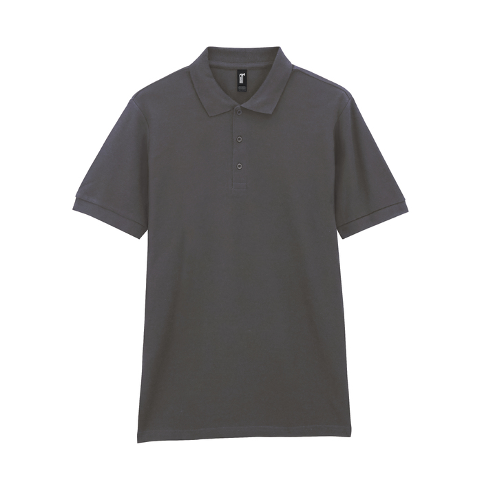 Футболка поло PREMIUM COTTON ADULT DOUBLE PIQUE, ГРАФИТОВЫЙ XL для нанесения логотипа