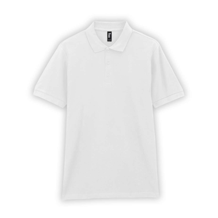 Футболка поло PREMIUM COTTON ADULT DOUBLE PIQUE, БЕЛЫЙ S для нанесения логотипа