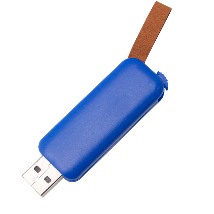 Флеш накопитель Pony, USB 2.0 16GB, пластик, синий для нанесения логотипа