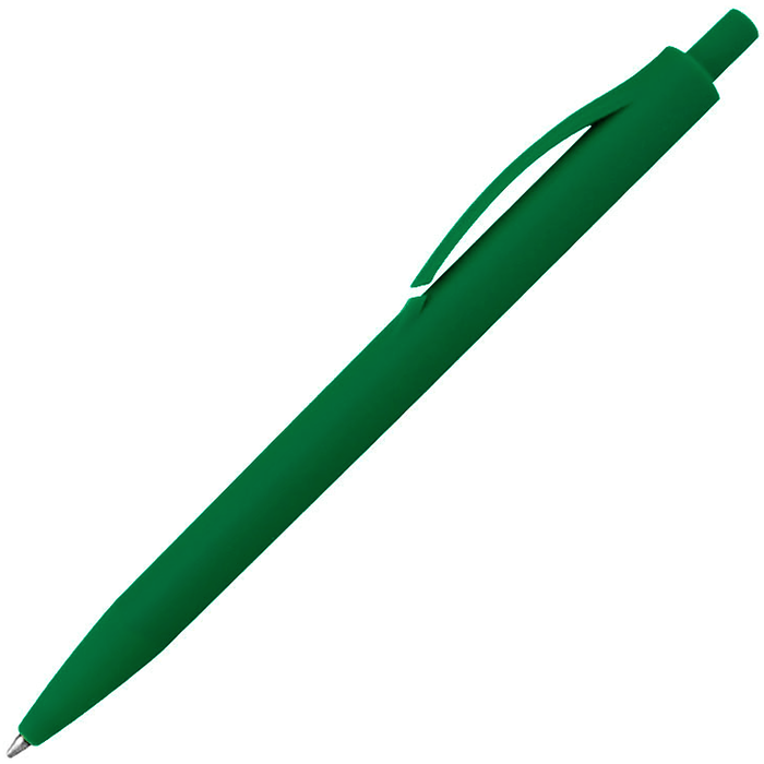 Ручка шариковая IGLA SOFT, пластиковая, софт-тач, зеленая 7732 С для нанесения логотипа