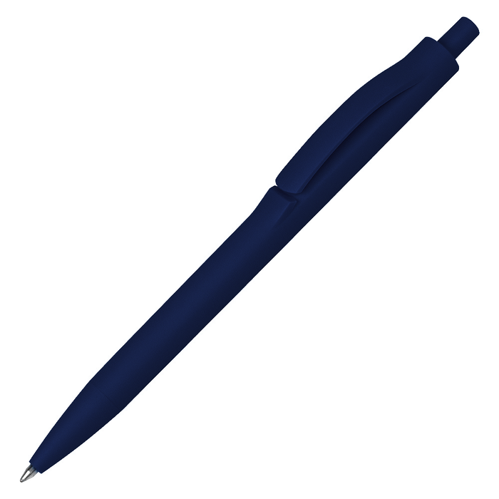 Ручка шариковая IGLA SOFT, пластиковая, софт-тач, темно-синяя для нанесения логотипа