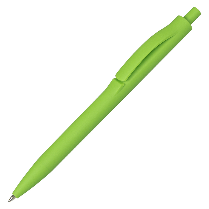 Ручка шариковая IGLA SOFT, пластиковая, софт-тач, салатовая для нанесения логотипа