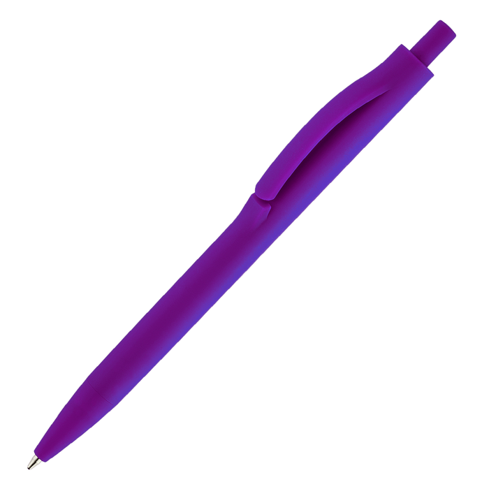 Ручка шариковая IGLA SOFT, пластиковая, софт-тач, фиолетовая для нанесения логотипа