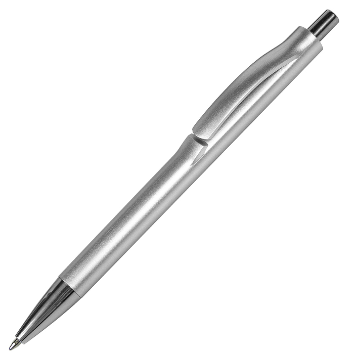 Ручка шариковая IGLA COLOR, пластиковая, серебристая для нанесения логотипа