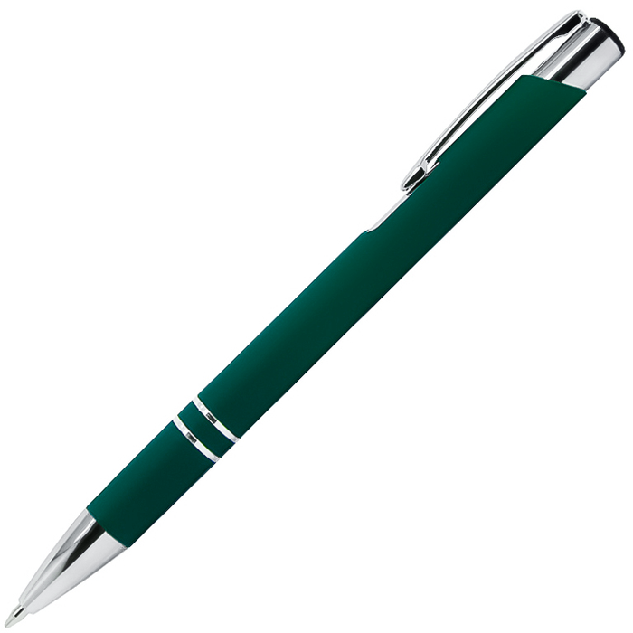 Ручка шариковая Legend Soft Touch Requis, зеленая 3302 для нанесения логотипа