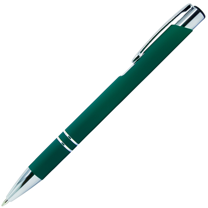 Ручка шариковая Legend Soft Touch Requis, зеленая для нанесения логотипа
